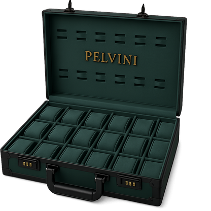 Luxury Pelandro® Briefcase - Emerald