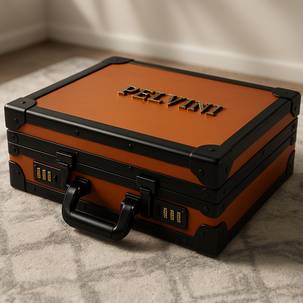 Luxury Pelandro® Briefcase - Cognac