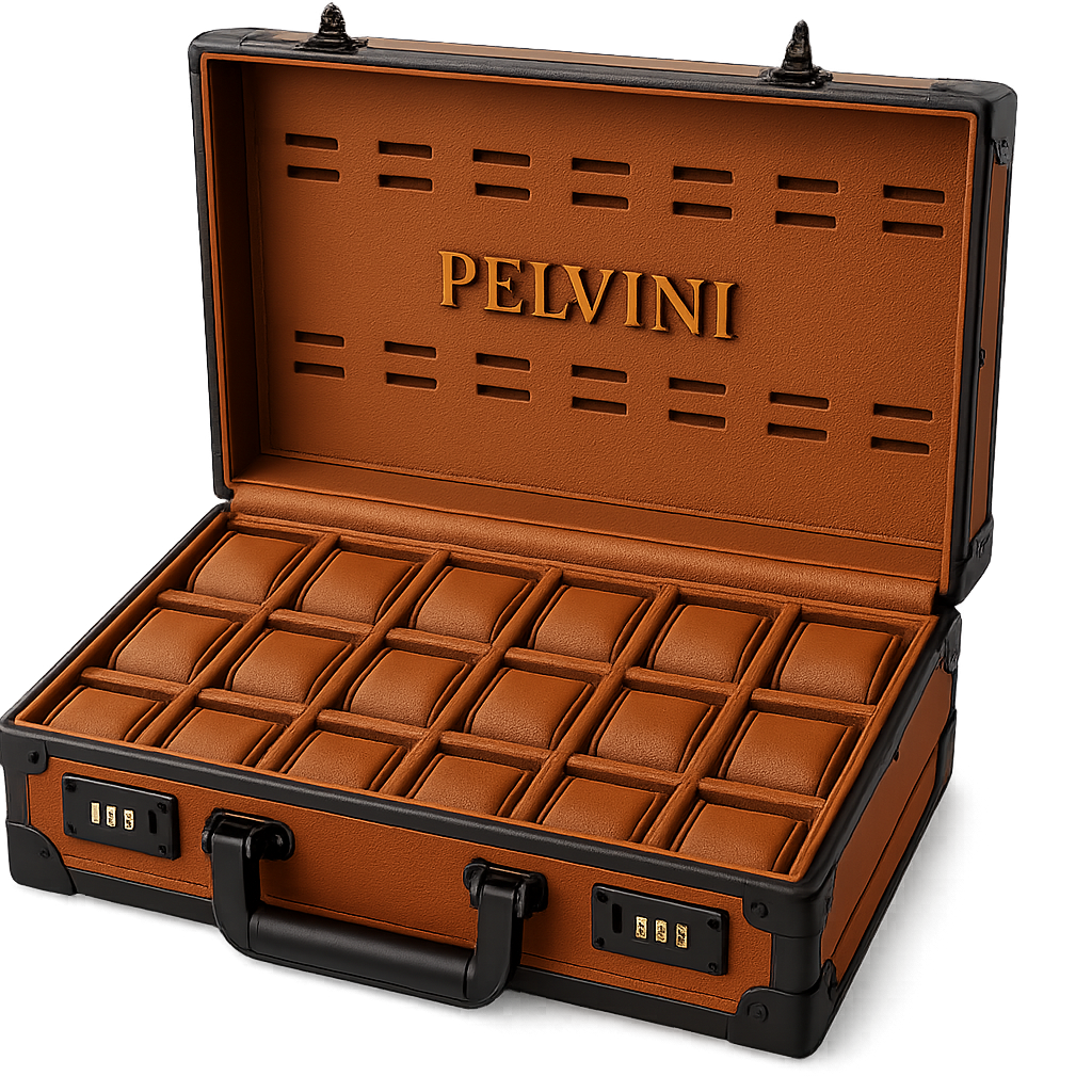 Luxury Pelandro® Briefcase - Cognac